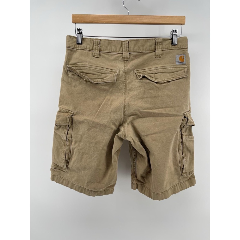 vintage carhartt beige relaxed baggy fit cargo shorts size 32